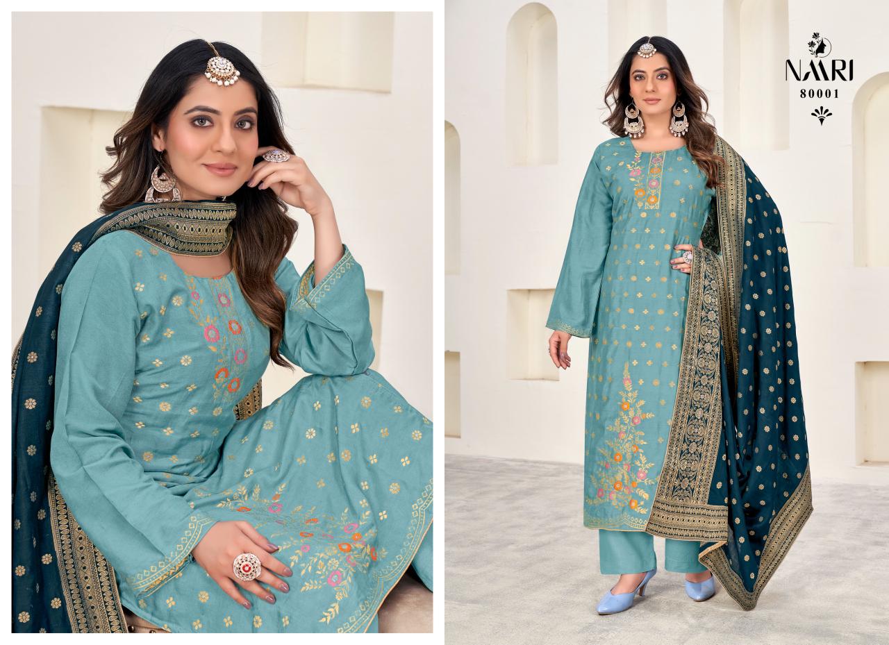 Merce Benz By Naari Muslin Jacquard Designer Salwar Suits Wholesale Clothing Suppliers In India
